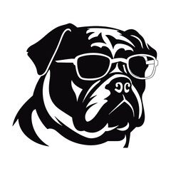 English bulldog silhouette