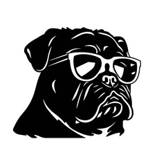 English bulldog silhouette