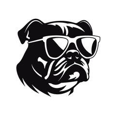 English bulldog silhouette