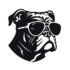 English bulldog silhouette