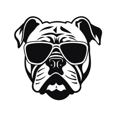 English bulldog silhouette