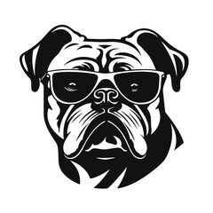 English bulldog silhouette