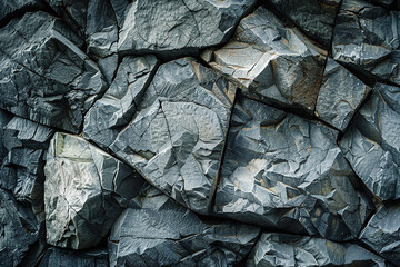 close up horizontal image of textured rocks background Generative AI