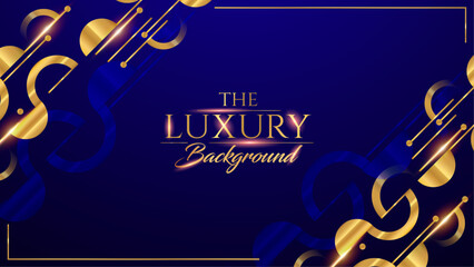 Blue and Gold Premium Background. Creative Flyer Premium Luxury Template. Cool Anniversary Card. Grand Celebration Banner for Wedding and Engagement. Premium Thank You Design. Event Conference Post.