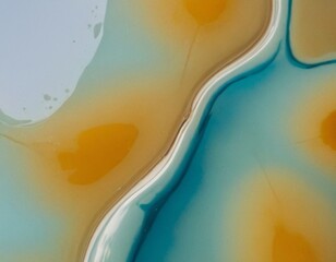 The image is a close up of a liquid with a yellowish tint. The liquid is in the shape of a heart and is surrounded by other shapes.I generation