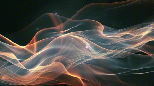 4k Abstract cream colored background motion imitating silky fabric in the wind.