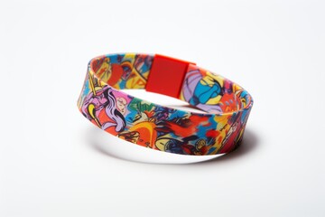 A slap bracelet hyper-detailed