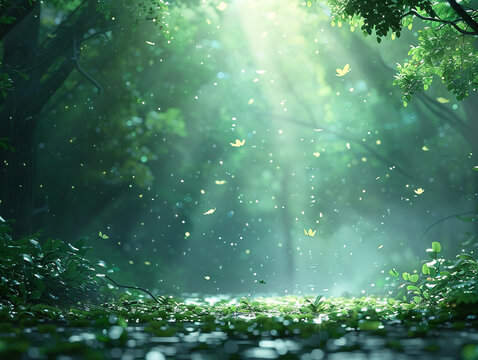 Joy erupts in a silent forest laughter breaks the serene quiet