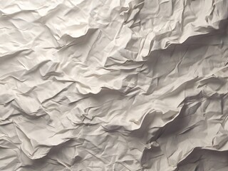 Blank white crumpled and creased paper poster texture background.