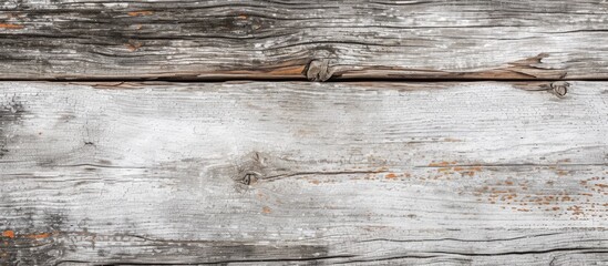 Naklejka premium White copy space on an aged wood board with a texture.