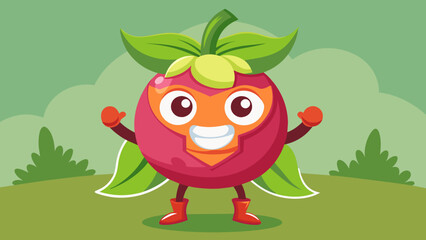 cartoon fruit character vector illustration