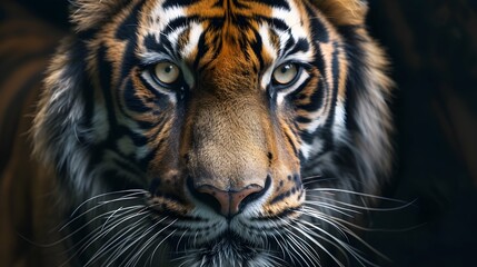 Fototapeta premium a cinematic and Dramatic portrait image for tiger