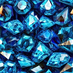 Blue Background Of Jewelry Gemstone