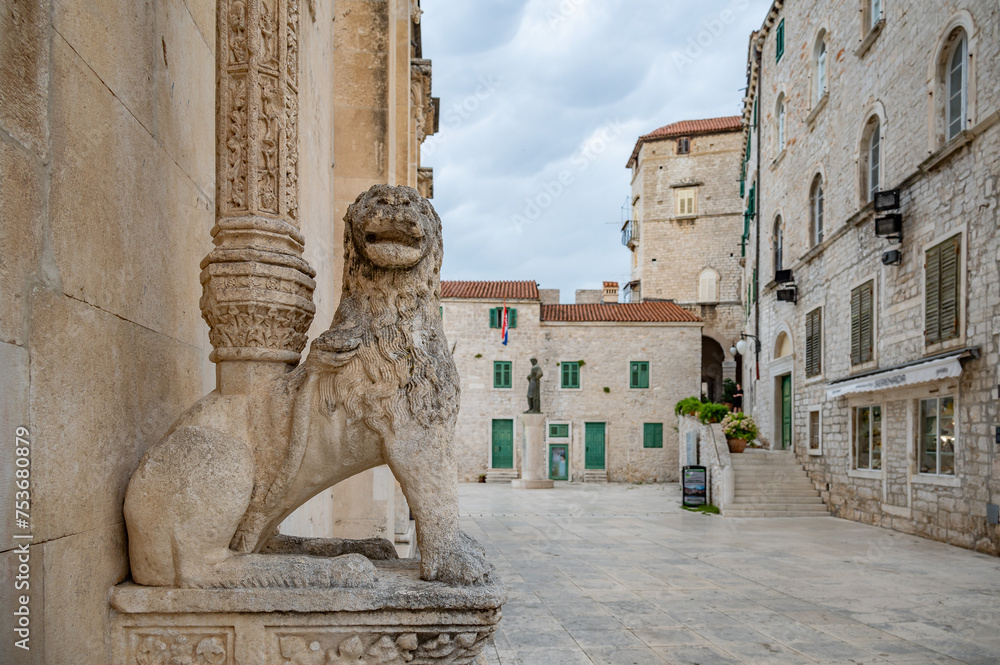 Wall mural Statue of Sibenik Cathedral