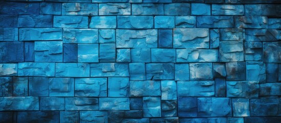 Abstract blue brick background