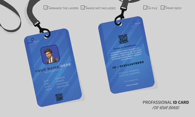 Clean and Modern Editable ID Card Design