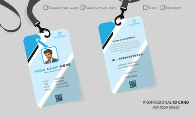 Clean and Modern Editable ID Card Design
