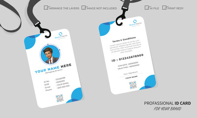 Clean and Modern Editable ID Card Design