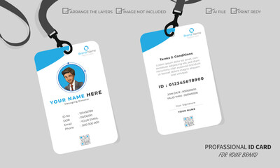Clean and Modern Editable ID Card Design