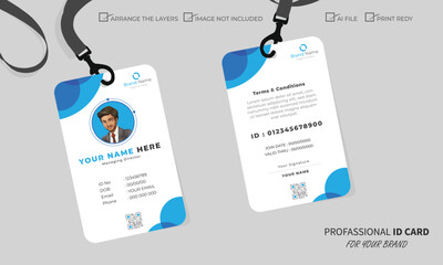 Clean and Modern Editable ID Card Design