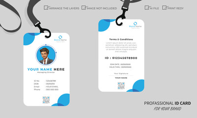 Clean and Modern Editable ID Card Design