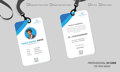 Clean and Modern Editable ID Card Design