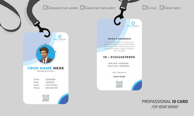 Clean and Modern Editable ID Card Design