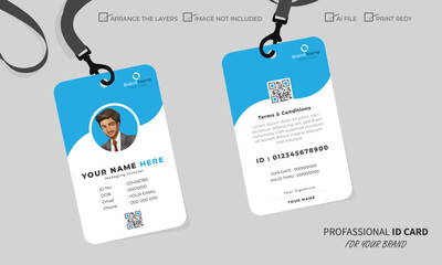 Clean and Modern Editable ID Card Design