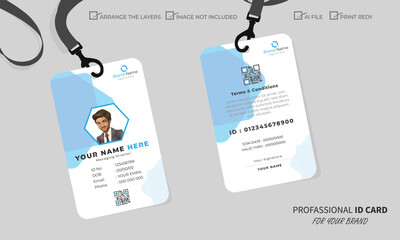 Clean and Modern Editable ID Card Design