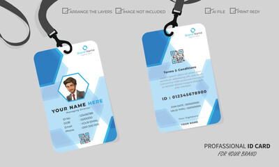 Clean and Modern Editable ID Card Design