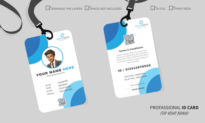 Clean and Modern Editable ID Card Design