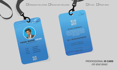 Clean and Modern Editable ID Card Design