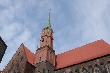 Fototapeta premium Church against blue clear sky