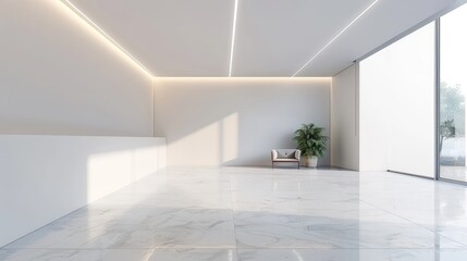 Interior home design look clean white color. Generate AI image