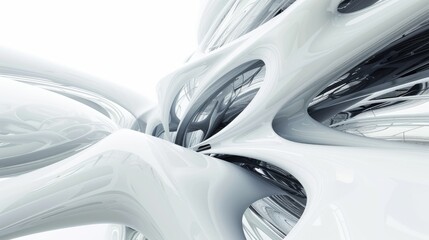 Abstract white modern dynamic background