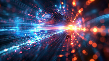 Fototapeta premium Digital Perspectives series. Composition of light grids and fractal elements on the subject of business, science, education and technology.