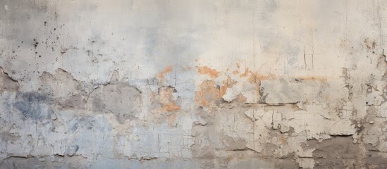 Distressed painted cement wall with aged plaster wall texture Background of weathered painted surface - obrazy, fototapety, plakaty