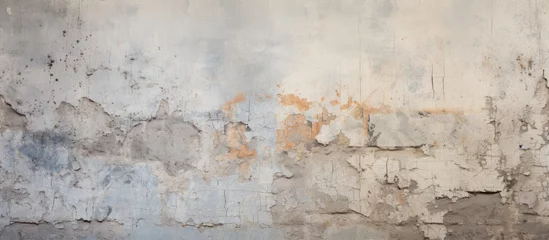 Fotobehang Distressed painted cement wall with aged plaster wall texture Background of weathered painted surface © LukaszDesign