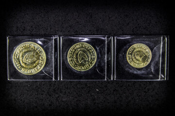 numismatics coins stamps cedulas money countries - obrazy, fototapety, plakaty