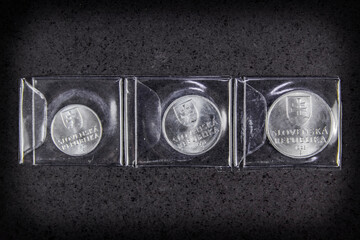 numismatics coins stamps cedulas money countries - obrazy, fototapety, plakaty