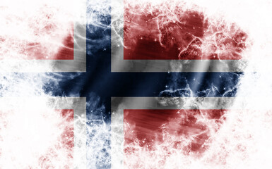 White background with worn Norway flag
