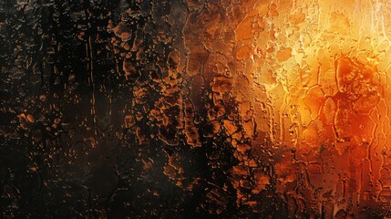 Black and orange frosted glass texture