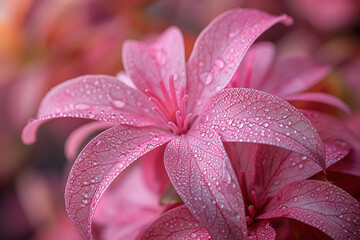 Pink flowers increase awareness of breast cancer.