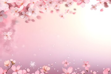 Obraz na płótnie Canvas pink cherry blossom background