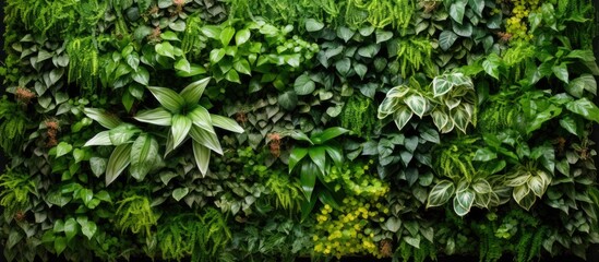 Vertical garden wall green plants decoration