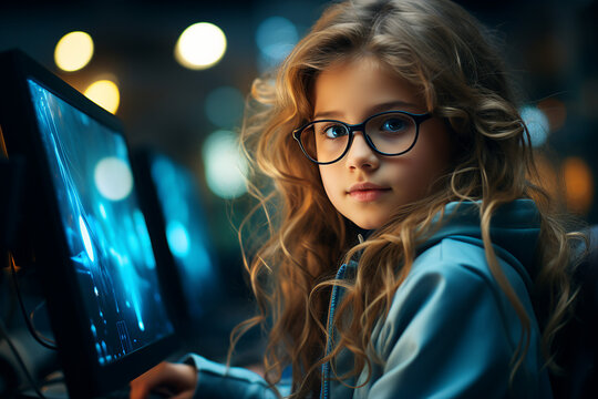 Office IT specialist worker system administrator hacker engineer picture portrait made with Generation AI technology