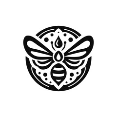 Honey bee logo design ready to use