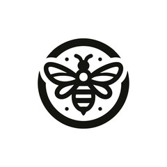 Honey bee logo design ready to use - obrazy, fototapety, plakaty