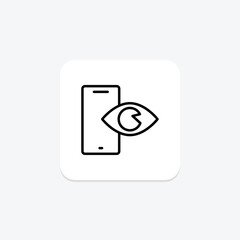 Click-through Rate icon, rate, ctr, advertising, online line icon, editable vector icon, pixel perfect, illustrator ai file