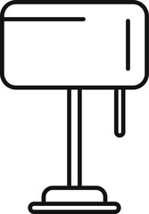 Fototapeta premium Torcher element icon outline vector. Decorative furniture. Decor led room light
